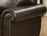 Louis Dark Brown Leather Gel Arm Chair