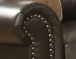 Louis Dark Brown Leather Gel Sofa (Oversized)