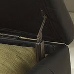 Luce Black Bonded Leather Storage Bench