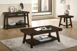 Makenna Walnut Wood End Table with Bottom Shelf