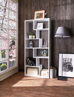 Mileta II White Wood Rectangular Cube Bookcase