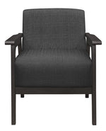 Ocala Dark Gray Linen Like Fabric Accent Chair