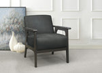 Ocala Dark Gray Linen Like Fabric Accent Chair