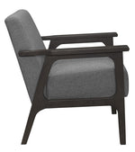 Ocala Gray Linen Like Fabric Accent Chair
