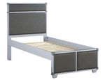 Orchest Gray PU Leather/Wood Full Platform Bed