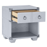 Orchest Gray Wood 1-Drawer Nightstand with USB Dock