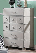 Orchest Gray Wood 5-Drawer Chest