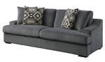 Orofino Dark Gray Velvet 2-Seat Sofa (Oversized)