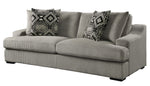 Orofino Gray Velvet 2-Seat Sofa (Oversized)