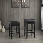 Pittsville 2 Black Faux Leather Counter Height Stools