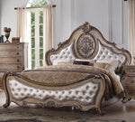 Ragenardus Vintage Oak Wood Cal King Bed (Oversized)