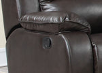 Samara Dark Brown Manual Recliner Loveseat