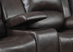 Samara Dark Brown Manual Recliner Loveseat