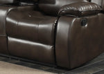 Samara Dark Brown Manual Recliner Loveseat