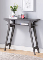 Sayen Distressed Grey Wood 2-Tier Console Table