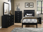 Seabright Black Wood 5-Drawer Chest