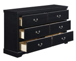 Seabright Black Wood 6-Drawer Dresser