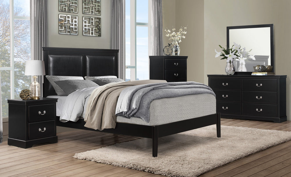 Seabright Black Wood Cal King Bed