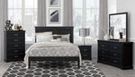 Seabright Black Wood King Bed