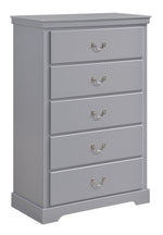 Seabright Gray Wood 5-Drawer Chest