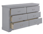 Seabright Gray Wood 6-Drawer Dresser