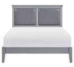 Seabright Gray Wood/Faux Leather King Bed