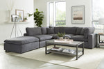 Seating-Guthrie 4-Pc Gray Fabric Sectional Sofa