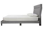 Adelloni Gray Fabric King Platform Bed