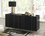 Brentburn Gold/Black Wood Accent Cabinet