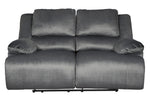 Clonmel Charcoal Microfiber Manual Recliner Loveseat