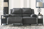 Clonmel Charcoal Microfiber Manual Recliner Loveseat