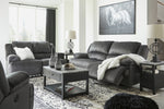 Clonmel Charcoal Microfiber Manual Recliner Loveseat