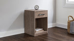 Flannia Gray Wood 1-Drawer Nightstand