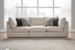 Kellway 3-Pc Bisque Fabric Modular Sofa