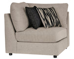 Kellway 5-Pc Bisque Fabric Sectional Sofa with Console