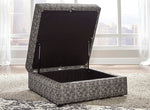 Kellway Multicolor Fabric Storage Ottoman