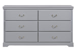 Seabright Gray Wood 6-Drawer Dresser