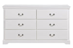 Seabright White Wood 6-Drawer Dresser