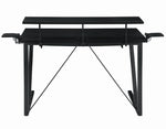 Tech Spec Black Faux Carbon Fiber/Metal Gaming Desk