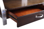 Tioga Espresso Wood/Black Glass TV Stand