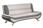 Veloce Beige/Gray Faux Leather Sofa