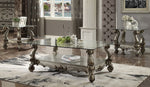 Versailles Antique Platinum Wood/Glass End Table