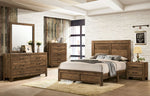 Wentworth Rustic Light Walnut Wood Full Bed