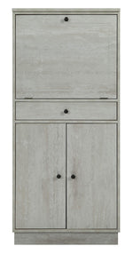 Wiesta Antique White Finish Wood Wine Cabinet with Drawer