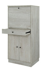 Wiesta Antique White Finish Wood Wine Cabinet with Drawer