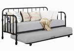 Wren Black Metal Twin Daybed with Trundle