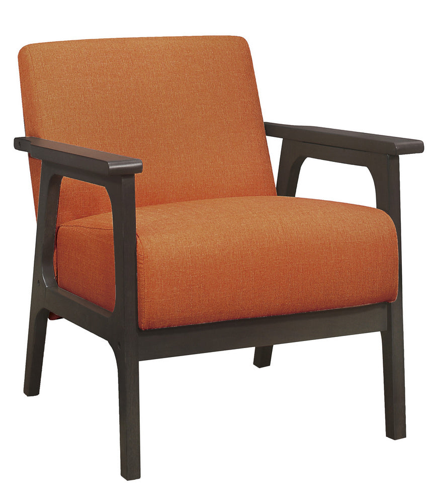 Ocala Orange Linen Like Fabric Accent Chair