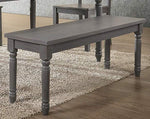 Paige Rustic Grey Wood Dining Bench