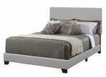 Dorian Grey Leatherette Upholstered Queen Panel Bed