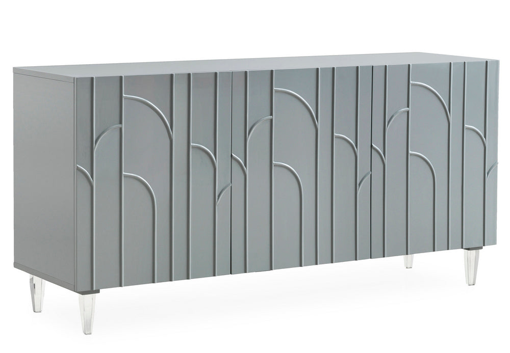 Deco Grey Wood Lacquer Buffet